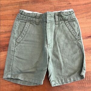 Janie and Jack Green Cotton Twill Shorts